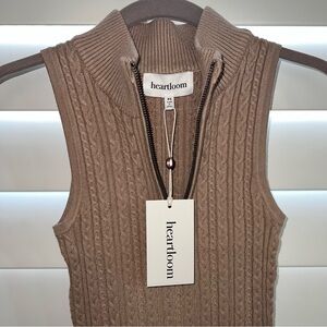 NWT Revolve Heartloom Yuiko Top in Taupe XS